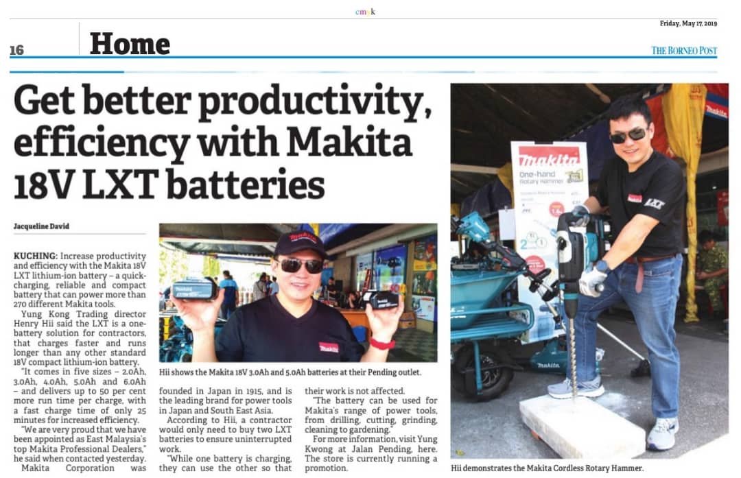 Get better productivity, efficiency with Makita 18V LXT Batteries